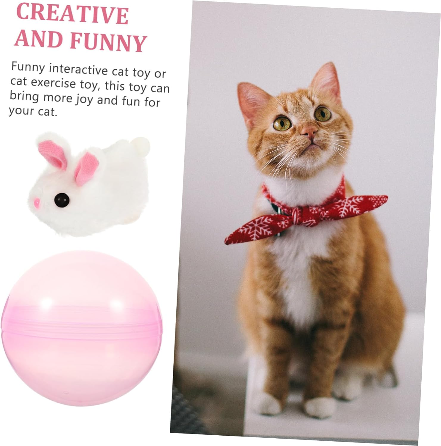 BESPORTBLE Cat Interactive Toy Running Electronic Teaser for Cats Encourages Exercise Curiosity Design for No Batteries Needed - Multi image number 3