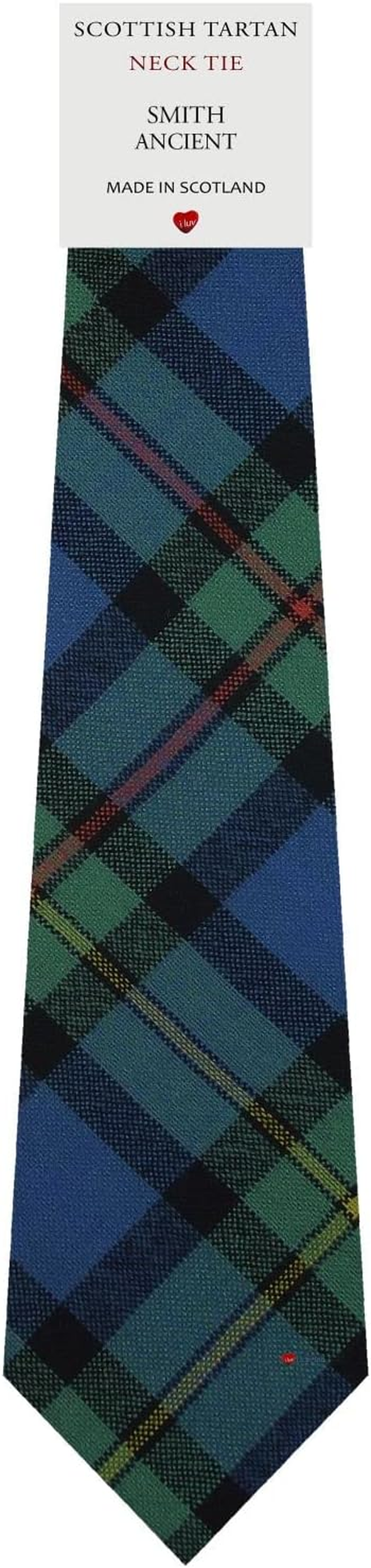 Mens All Wool Tie Woven and Made in Scotland in Smith Ancient Tartan image number 2