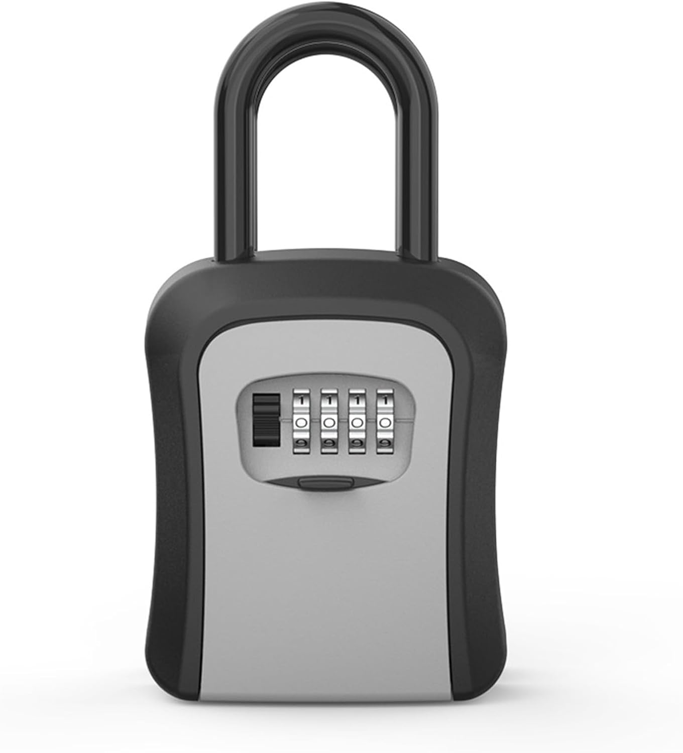 Ogetok Key Lock Box, Wall Mounted Key Safe Security Storage Box with Resettable Code for House Keys, Portable Combination Lockbox for Home, Office, Outdoor Garden, Store, Apartment, Black