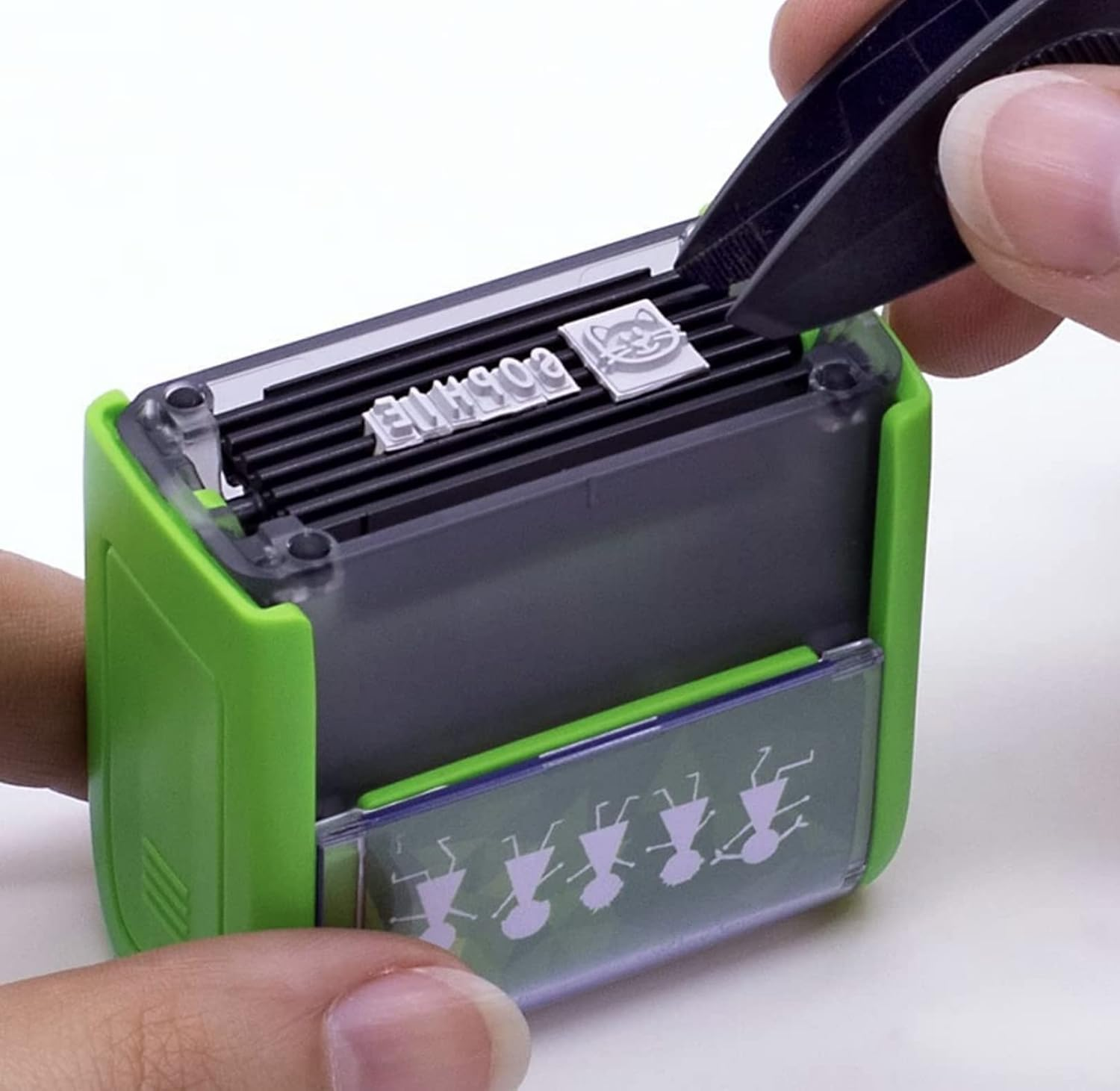 Trodat'S Stamp 'N Stick - Typo DIY Rubber Stamp - Create Your Own Custom Textile Stamp - Dermatologically Tested - Ideal for Marking Kids Clothing and Belongings with Their Name and Fun Icons