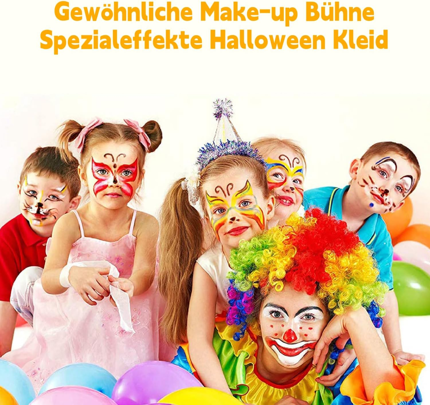 Body Painting Paint Set, 20 Water Soluble Face Paints Children'S Make-Up with 10 Brushes, Body Paint, Body Painting Colours Set for Halloween/Carnival/Christmas/Easter/Colsplay Makeup Body image number 5