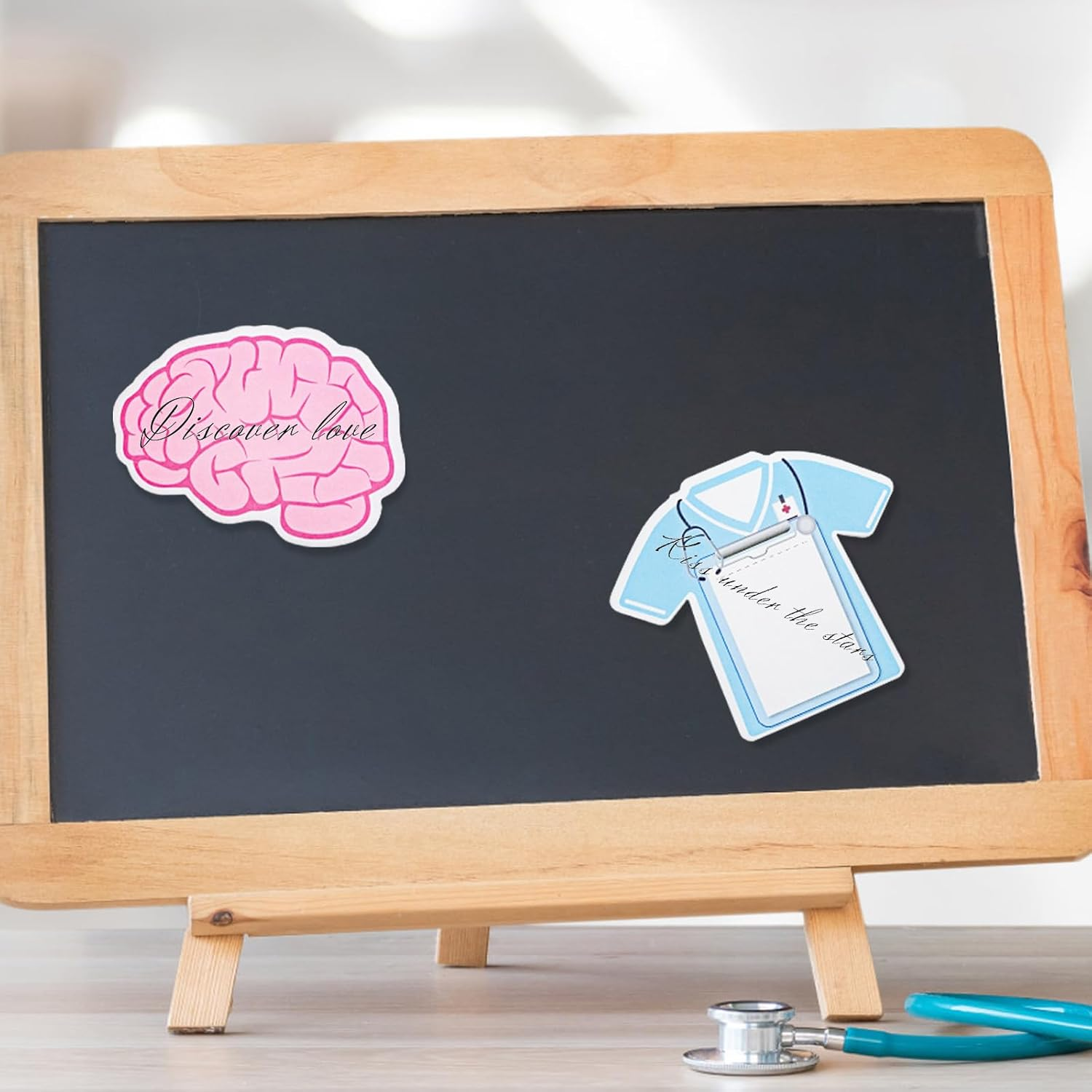 16 Pads Mini Funny Nurse Sticky Notes Medical Themed Sticky Notes Cute Nurse Notepads Memo Pads for School Students Doctor Nurse Supplies (Blue and Pink) image number 1