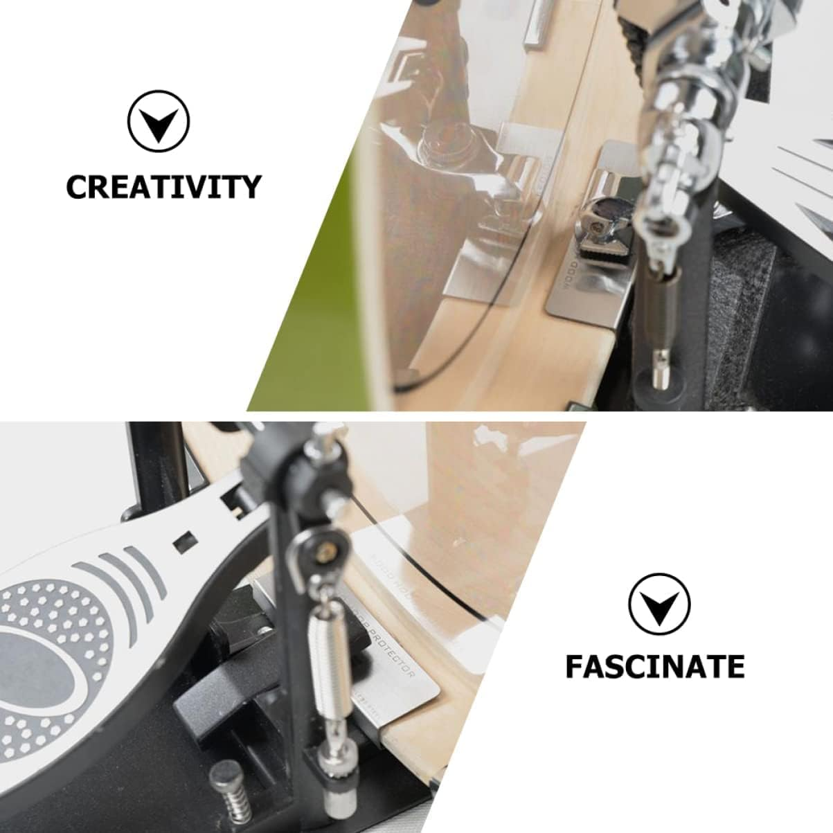 2Pack Metal Hoop Protector for Wood Bass Drum Hoops 100Mm X 30Mm image number 2