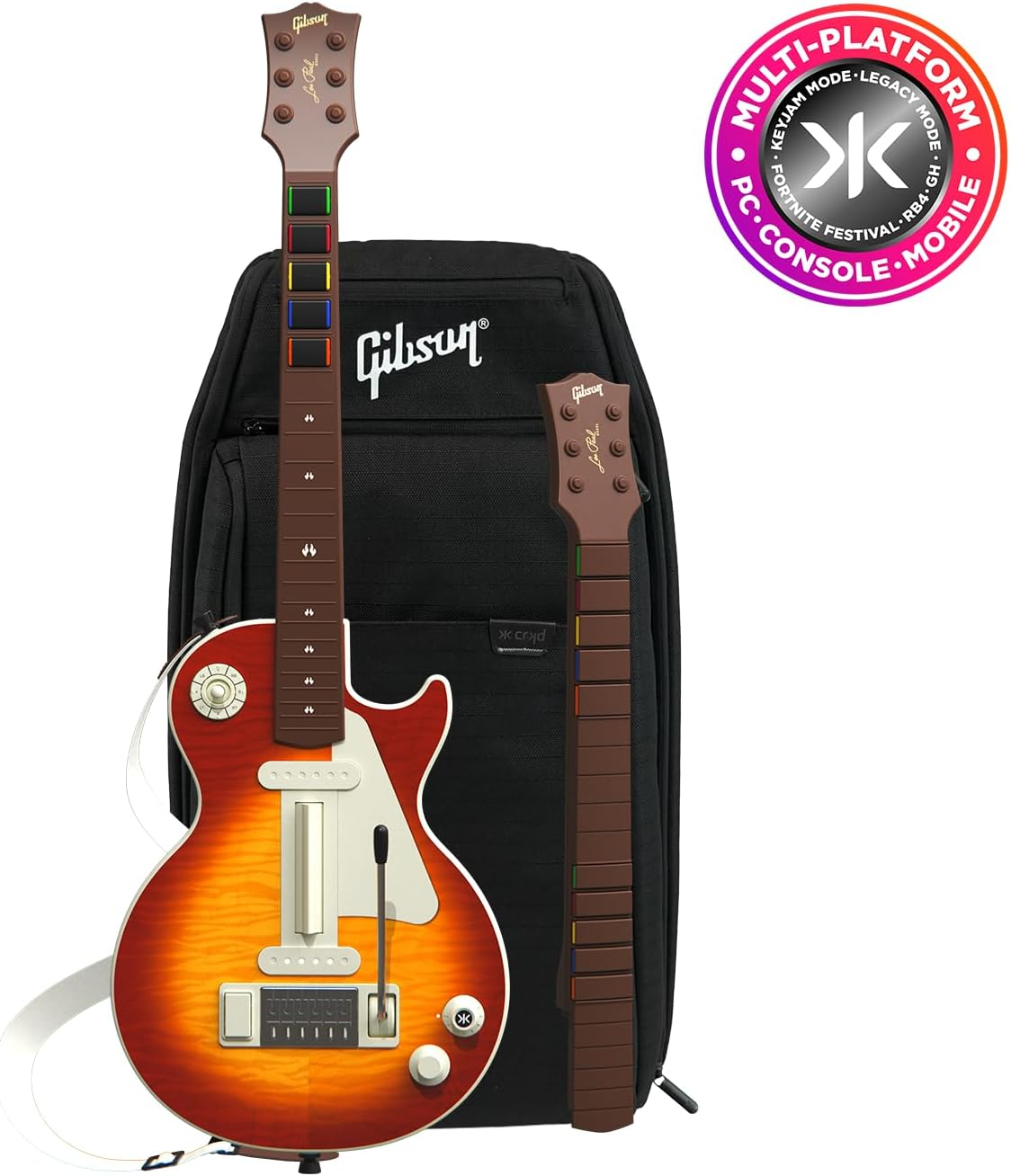 CRKD Gibson Les Paul Cherry Sunburst Pro Edition Guitar Controller Collectors Bundle (Multi-Platform) image number 5