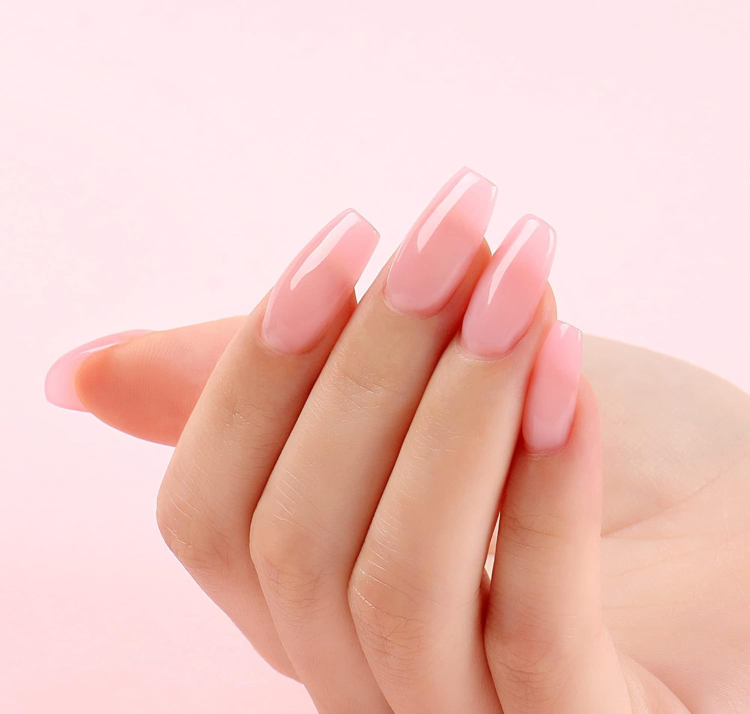 AIMEILI 8 in 1 Builder Nail Gel Set, 6Pcs Sheer Color Hard Gel Builder Base Nail Strengthening Gel Nail Extension False Nail Tips Glue Gel in a Bottle, UV LED Gel Polish 8ML Kit 37 image number 6