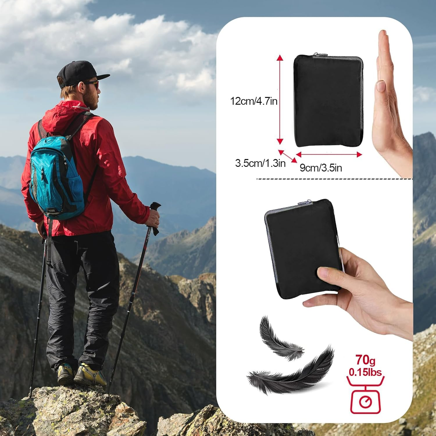 UOEPOWA Inflatable Seat Cushion with Carry Bag, Foldable Travel Cushion for Outdoor, Portable Lightweight Air Sitting Pad for Camping/Office/Wheelchair, Waterproof Stadium Bleacher Mat (Black) - Green image number 5