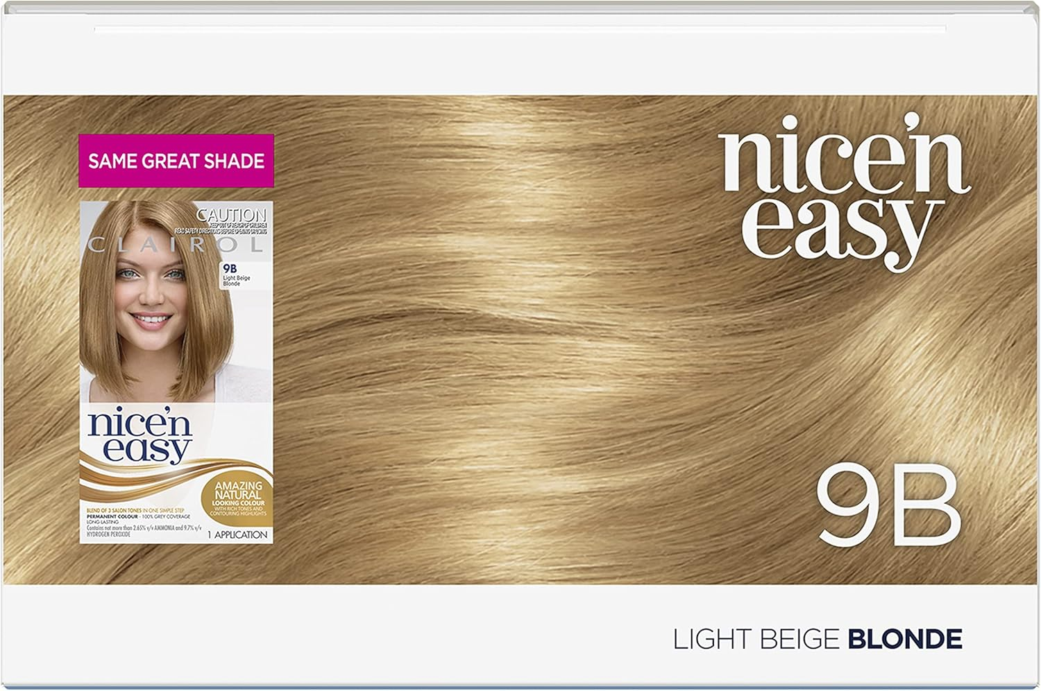 Clairol Nice 'N Easy Permanent Colour 9B Natural Light Beige Blonde, 100% Grey Coverage, Natural Looking Hair Colour (Pack of 3) image number 6