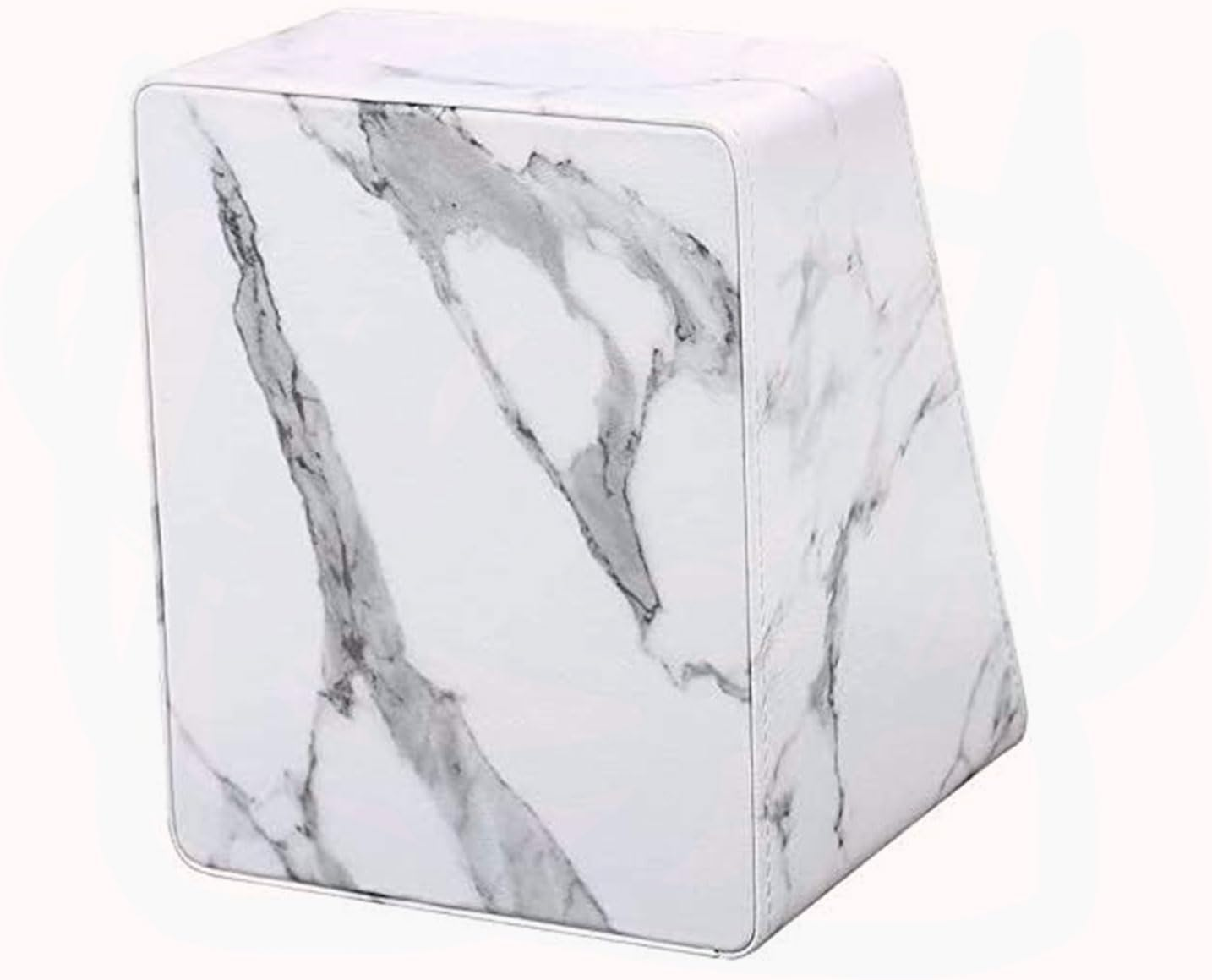 YIRANJIA 3-Compartment PU Leather Remote Control Holder Box | Sleek Organizer for TV, DVD, and Game Controllers (White) image number 4