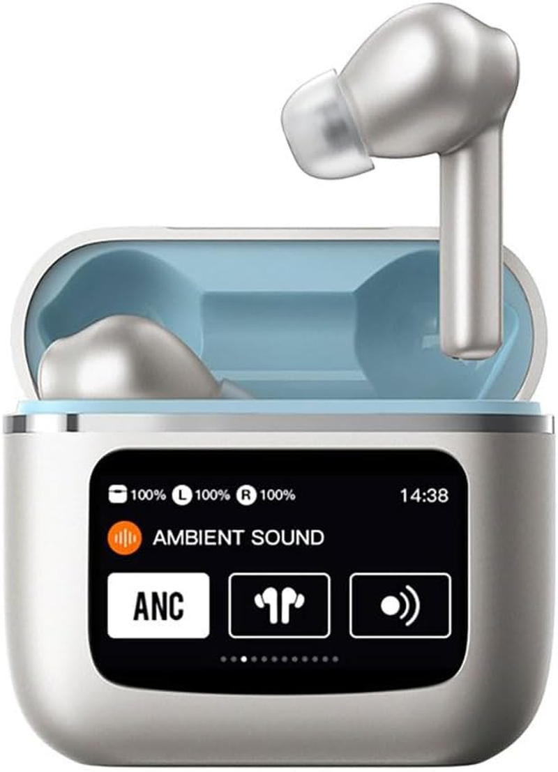 Cool LCD Touch Stereo Bluetooth Headphones - Grey