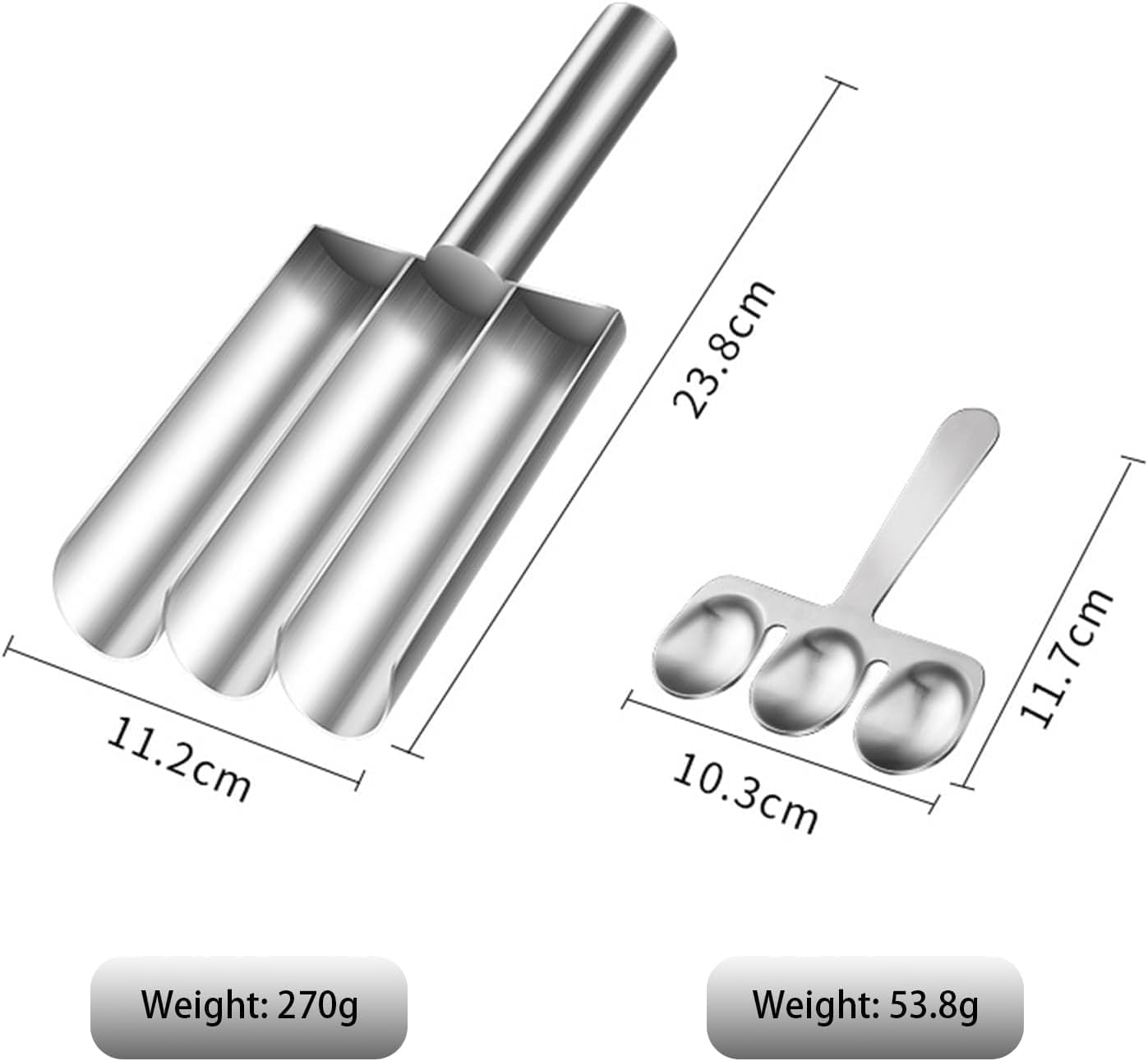 THJOPOKEEL Stainless Steel Triple Meatball Maker, Meatball Maker Tool, Spoon with Cutting, Meatball Making Mold Set, Home Cooking Tools, DIY Quick Cooking Meatballs image number 3