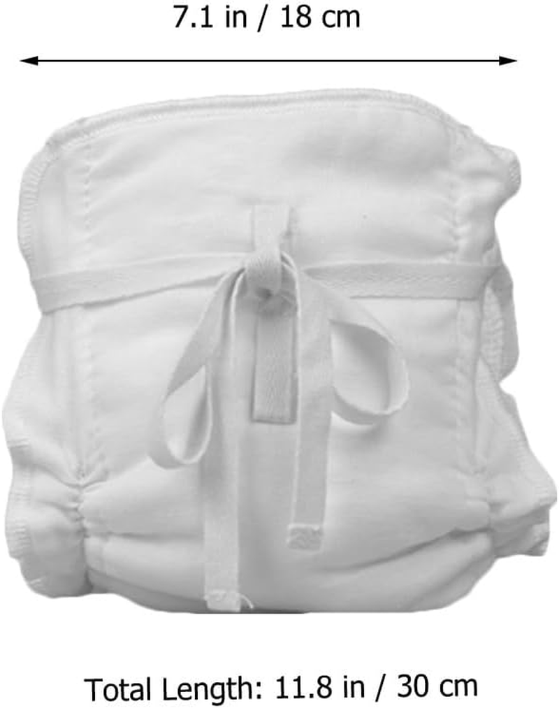 Washable Newborn Nappies 2Pcs Reusable Cloth Diapers Adjustable Pocket Diapers for White Toddler Baby Girls and Boys