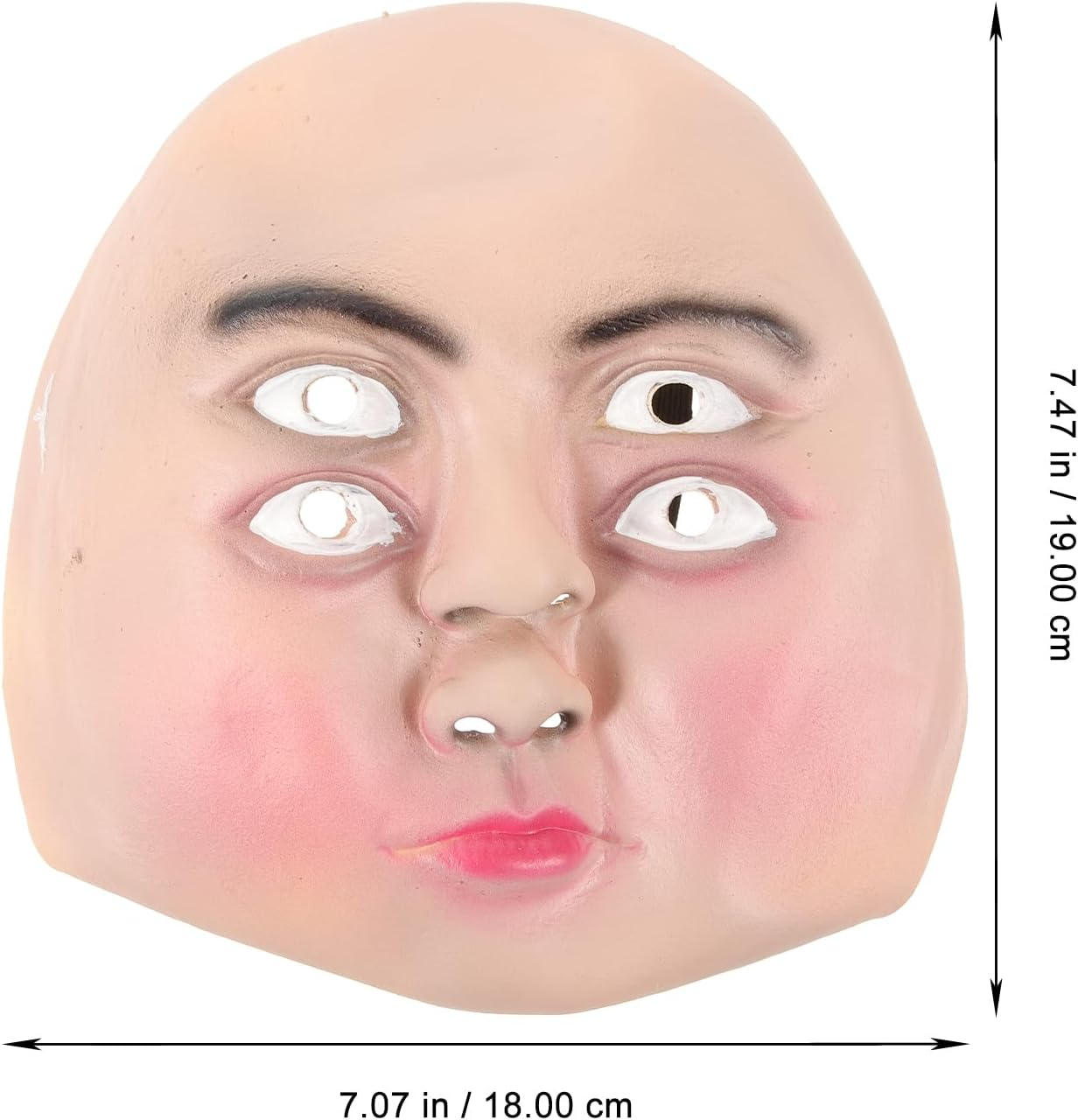 PRETYZOOM Halloween Latex Full Face Mask with 4 Eyes Design, Holiday Scary Mask Creepy Costume Accessory, Halloween Party Cosplay Supplies image number 5