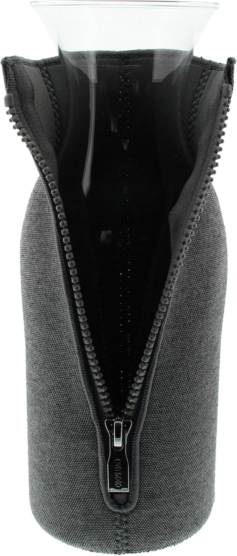 EVA SOLO Scandinavian Design Fridge Carafe 1 Litre Borrosilicate Glass Stainless Steel Silicone Dishwasher Safe 100% Drip Free &ndash; Dark Grey Wowen 1.0 L image number 6