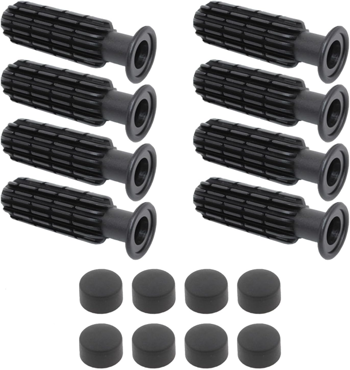 Colaxi 8 Pieces Foosball Game Handle with End Plug Rod Easy Install Practical Table Football Replacement Handles Components Kids