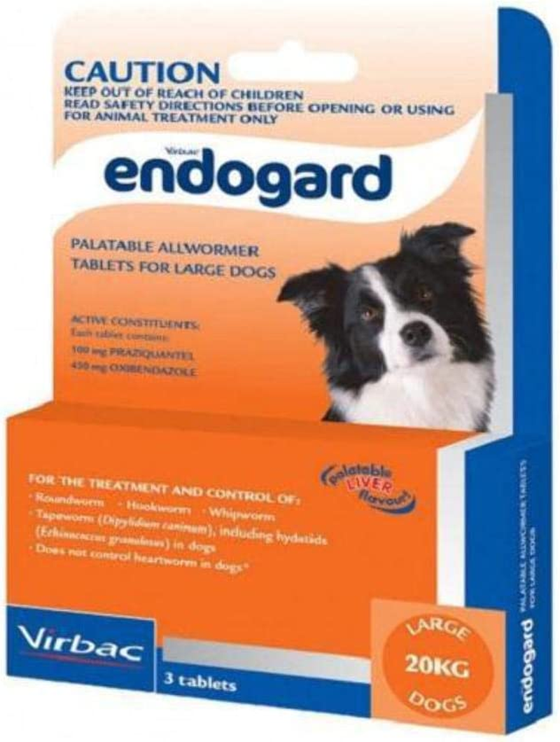 Endogard Large Dog 20Kg 3 Tabs