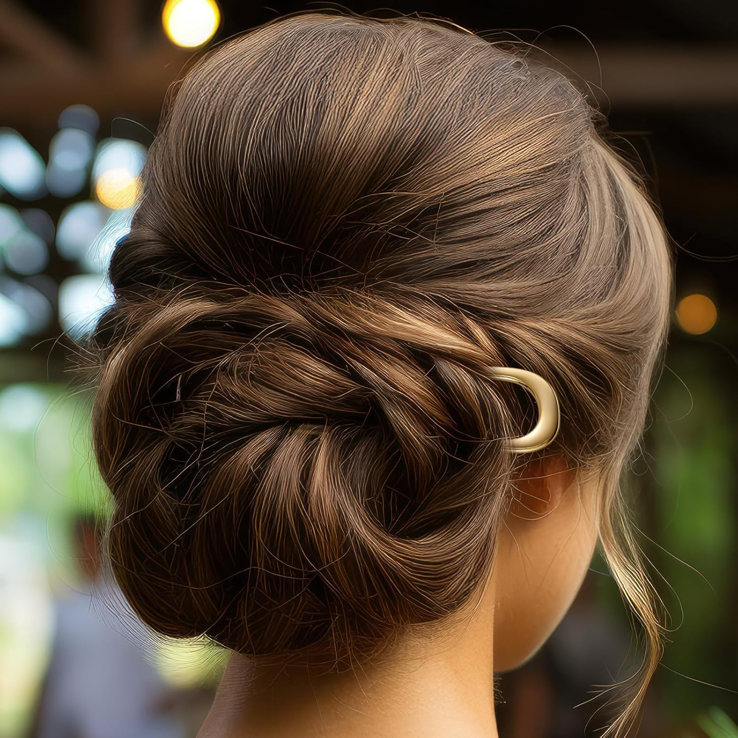 2 Pieces French Twist Hair Pins, U Shaped Hair Pins for Thick Hair, French Hair Pins for Women, Bun Pins for Hair, Chignon Hairpin Tool for Girls, Hair Types, Styling Accessories