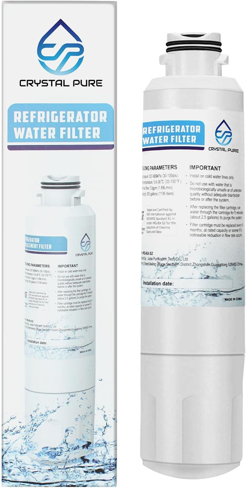 Fridge Filter for Samsung DA29-00020B DA29-00020A SRF801GDLS SRF731GDLS DA29-00020B DA-97-08006A AQP-FF27A HAF-CIN/EXP, 46-9101 SRF653CDLS SRF679SWLS SRF719DLS SRF677CDBLS DA97-08043ABC SRF665CDBLS SRF717CDBLS image number 2