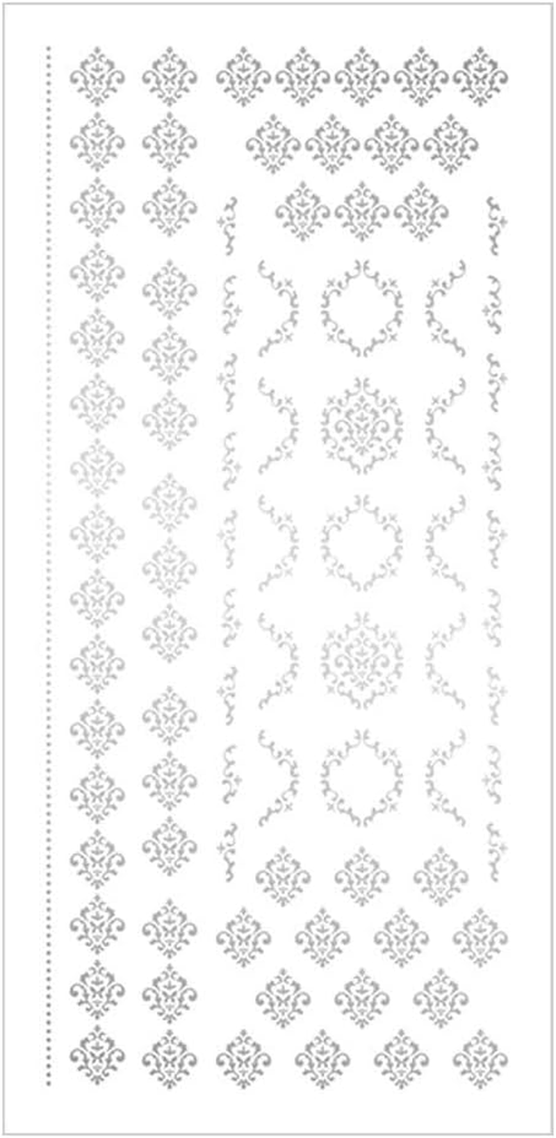 TSUMEKIRA NN-AGE-101 Ageha Damask Nail Seal, White