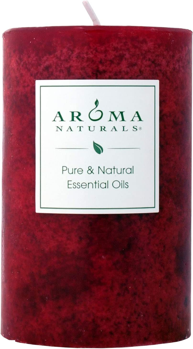 Aroma Naturals Holiday Essential Oil Pillar Candle, Fresh Forest, Juniper, Spruce and Basil, 2.5 Inch X 4 Inch image number 3