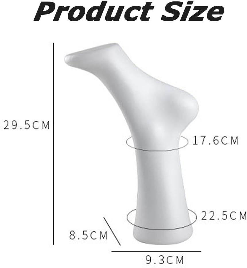 MOTRAIN 2Pcs Women Female Feet Model, Plastic Mannequin Foot Model, Female Foot Socks Display Molds, Short Stocking Mannequin Display Shoes, Display Art Sketch, White image number 5