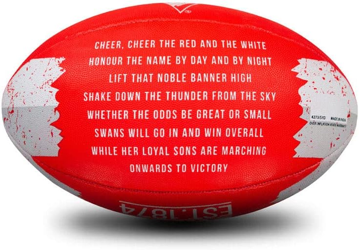 Sherrin AFL Sydney Swans Song Football, Size 2