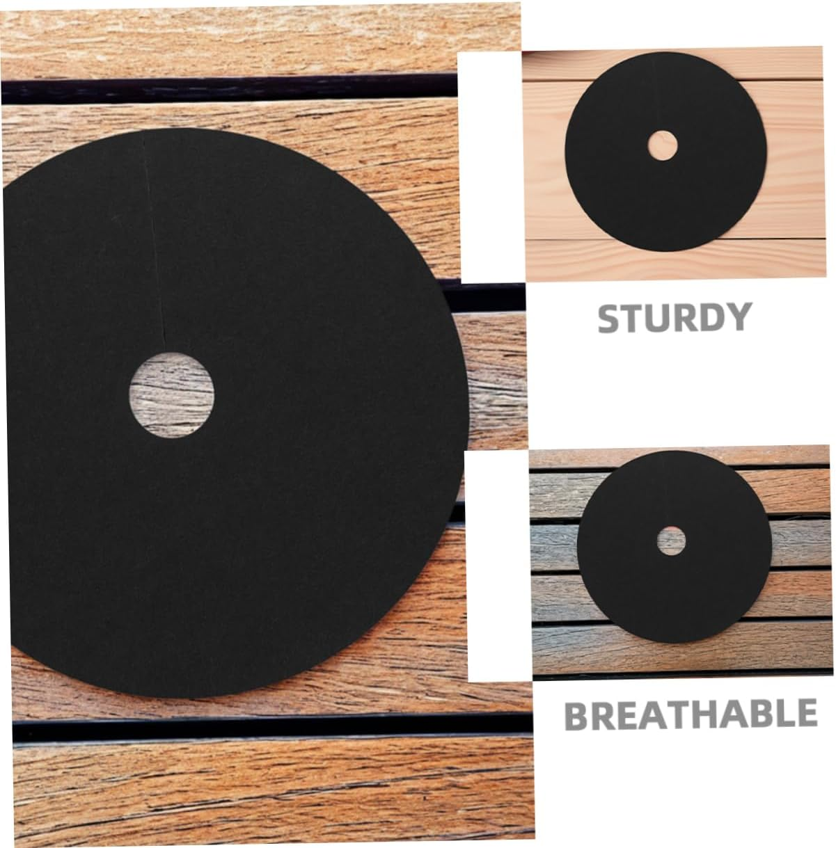 NULYLU 10Pcs Tree Ring Mulch Mats Greenery Plant Root Protection Mats Soil Covers Grasscloth Membrane for Outdoor Gardening image number 4