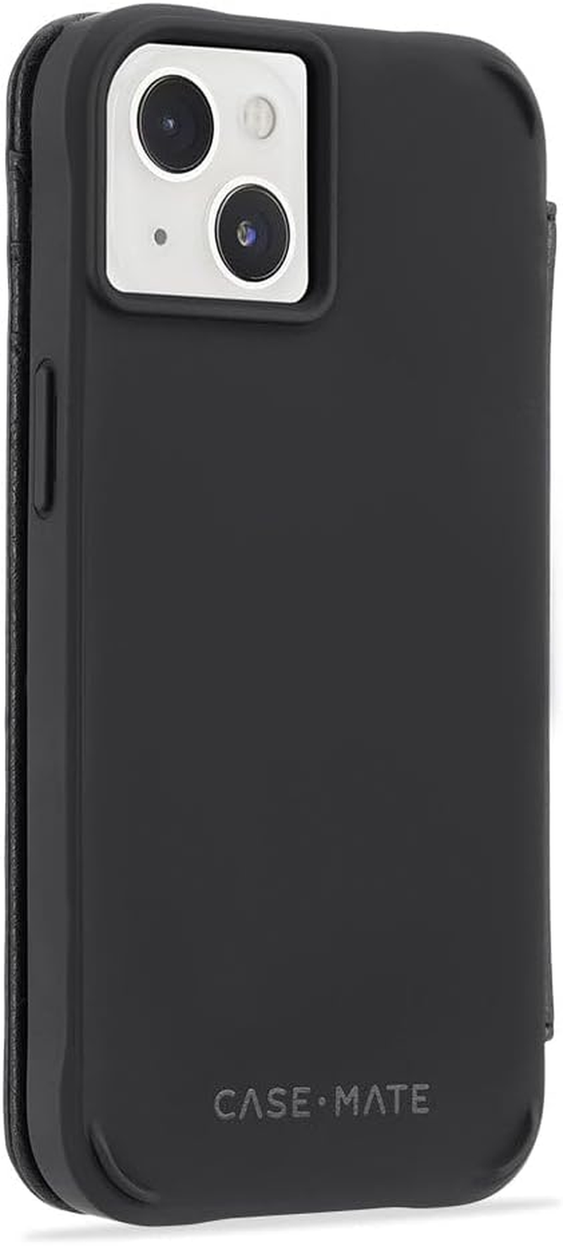 Case-Mate Wallet Folio Iphone 14 Case/Iphone 13 Case - Black [10Ft Drop Protection] [Compatible with Magsafe] Flip Folio Cover Made with Genuine Pebbled Leather, Landscape Phone Stand, Card Holder image number 1