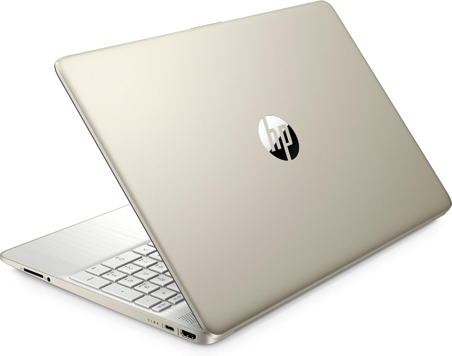 HP 15&rdquo; Laptop, AMD Ryzen 5 5500U, 15.6-Inch FHD Display, 16GB DDR4 RAM, 512GB Pcie Nvme M.2 SSD, Wi-Fi 5, Bluetooth 5.0, USB-C, HDMI 1.4B, Pale Gold, Windows 11 Home in S Mode, 9U9Y0PA image number 4