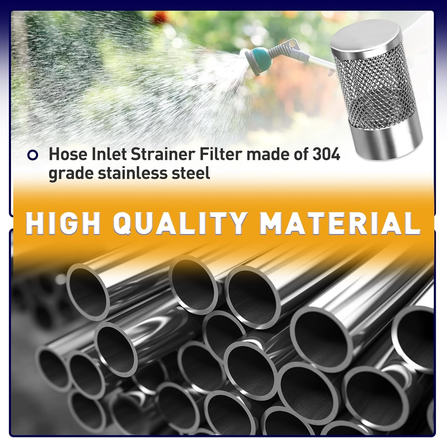 Standwme Inlet Suction Strainer Mesh Filter Compatible with Livewell Pump, Industrial Plumbing Inline, Garden Washers Water Filter, Sprayer Garden Hose Suction Line image number 4