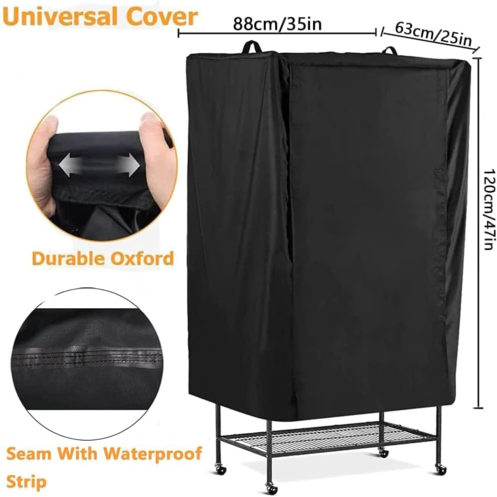 Bird Cage Cover MAYHOUR Waterproof Multifunction Sun Protection Parrot Cage Cover Pet Supplies Dust Proof Bird Cage Cover with Zipper anti UV Durable Breathable Knitted Parrot Guard Protective Washable (88&times;63&times;120Cm/35&times;25&times;47In) image number 4