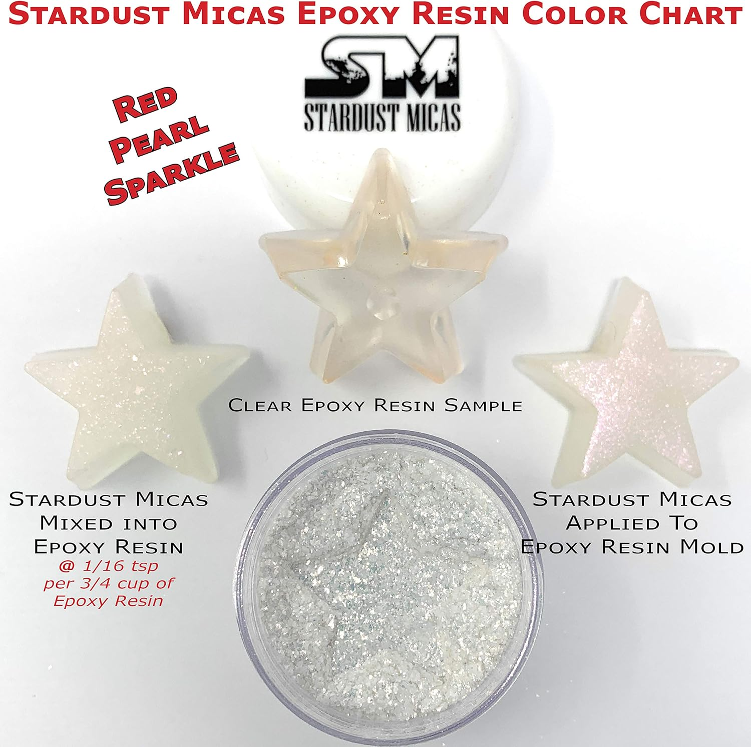 Gold Pigment Powder for Resin, Soap Making, Cosmetic Grade Metallic Pearls Pigment Powder, Gold Sparkle Mica Pigment for Resin Making (Red Pearl Sparkle, 36 Gram Jar) image number 4