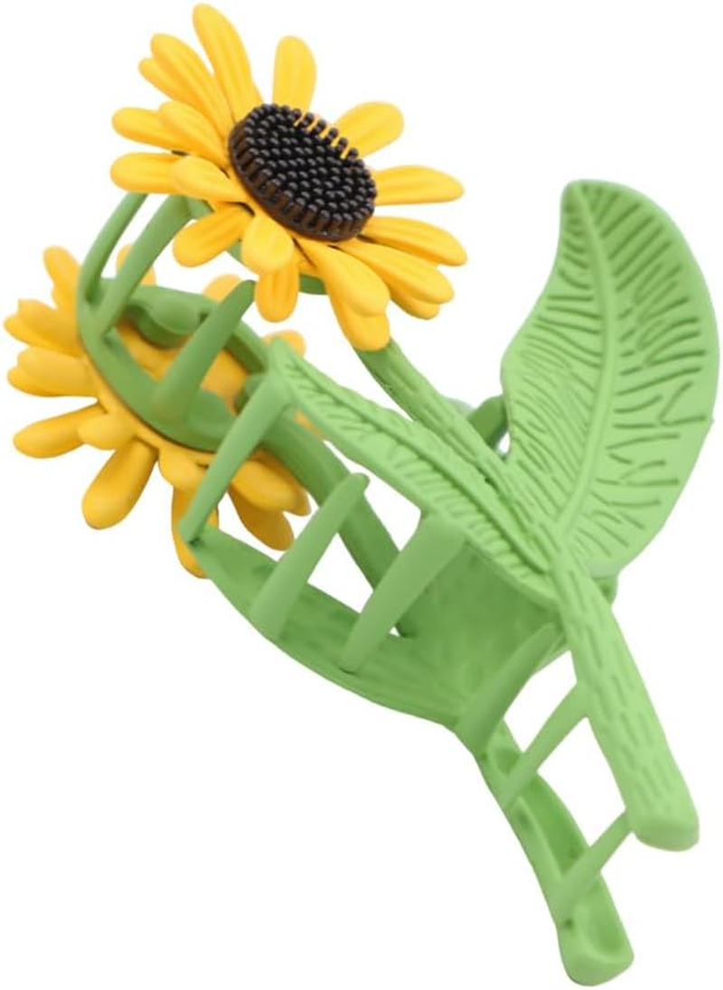 Namvo 1 Piece Sunflower Hair Clip for Women Large Non-Slip Strong Metal Hair Clip Hair Clip Hair Accessories for Medium Thick Hair