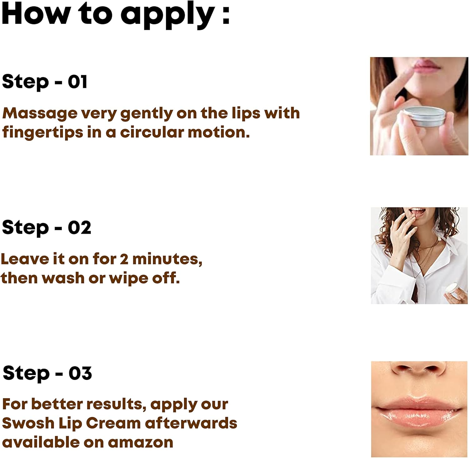 SWOSH Organic Lip Balm for Lightening & Brightening Dark Lips for Men & Women, 0.53 OUNCE with Natural Coffee Extract, Clove Oil, Lavender Oil, Sugar Lip Balm