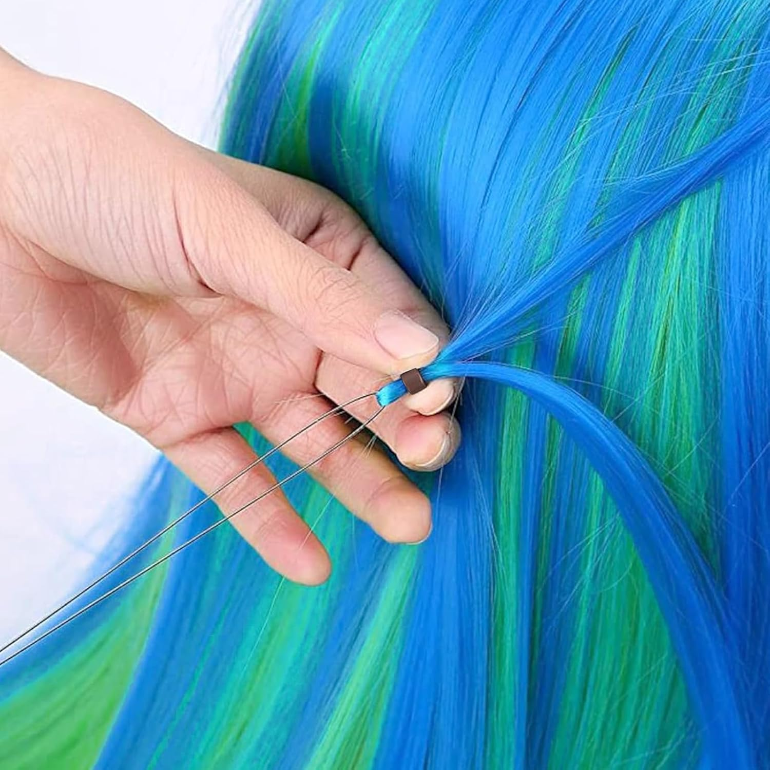 DHWEKU Micro Rings Nano Rings with Silicone Micro Link for Extensions 5 Colours Pack of 500 5.0 X 3.0 X 3.0 Mm image number 1