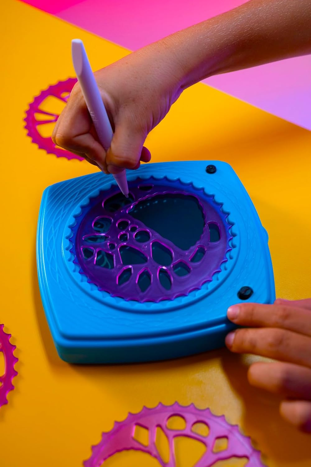 Spirograph Doodle Pad | Create Amazing Endless Digital Designs | Paperless & Mess Free | Includes 4 Cyclex Wheels | Creative Arts & Crafts Activity | for Ages 6+ image number 3