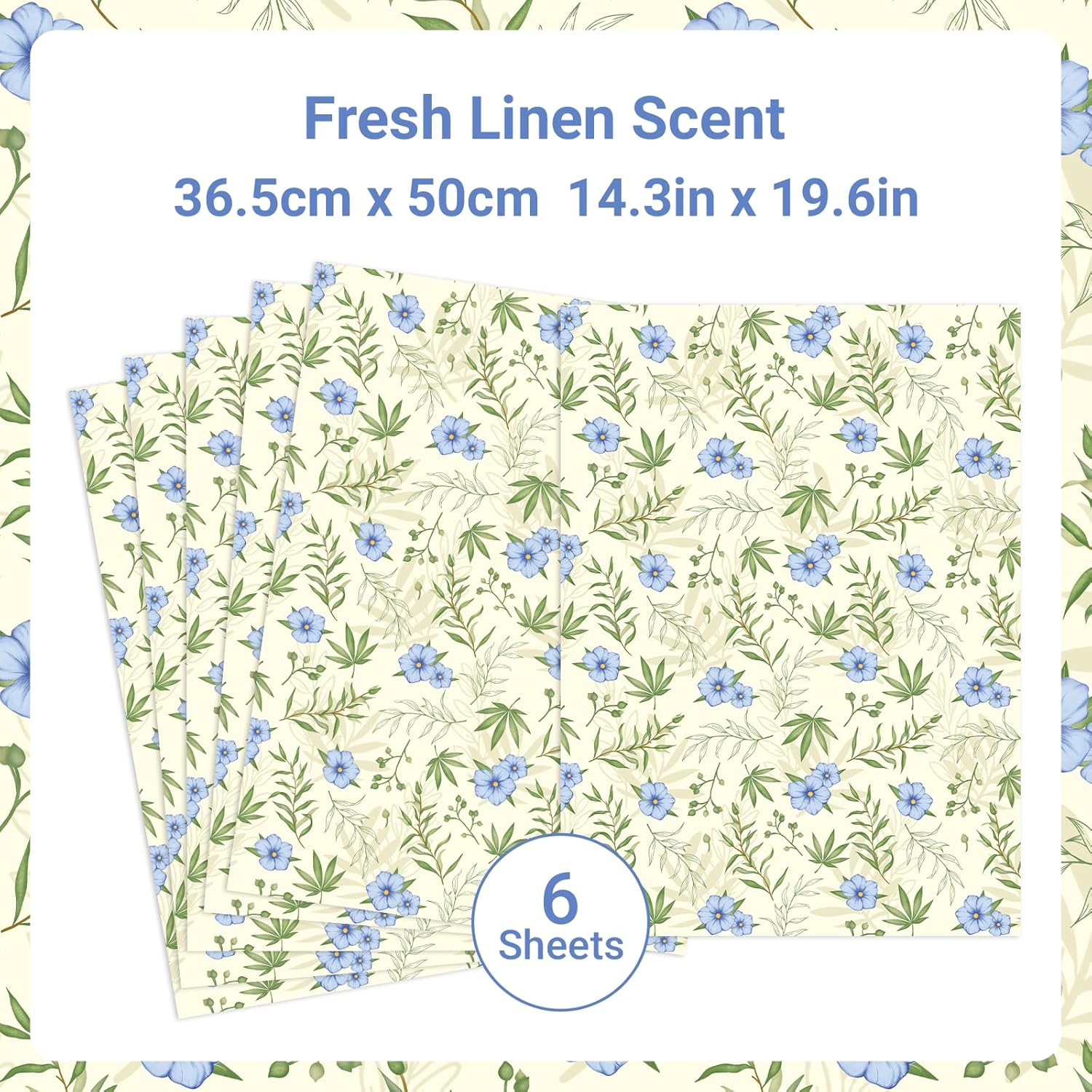LA BELLEF&Eacute;E Scented Drawer Liners, Fresh Linen Fragrance for Home, 6 Sheets (14.3 X 19.6 Inches) for Dresser, Bedroom, Closet, and Shelf Organization - Lavender image number 7