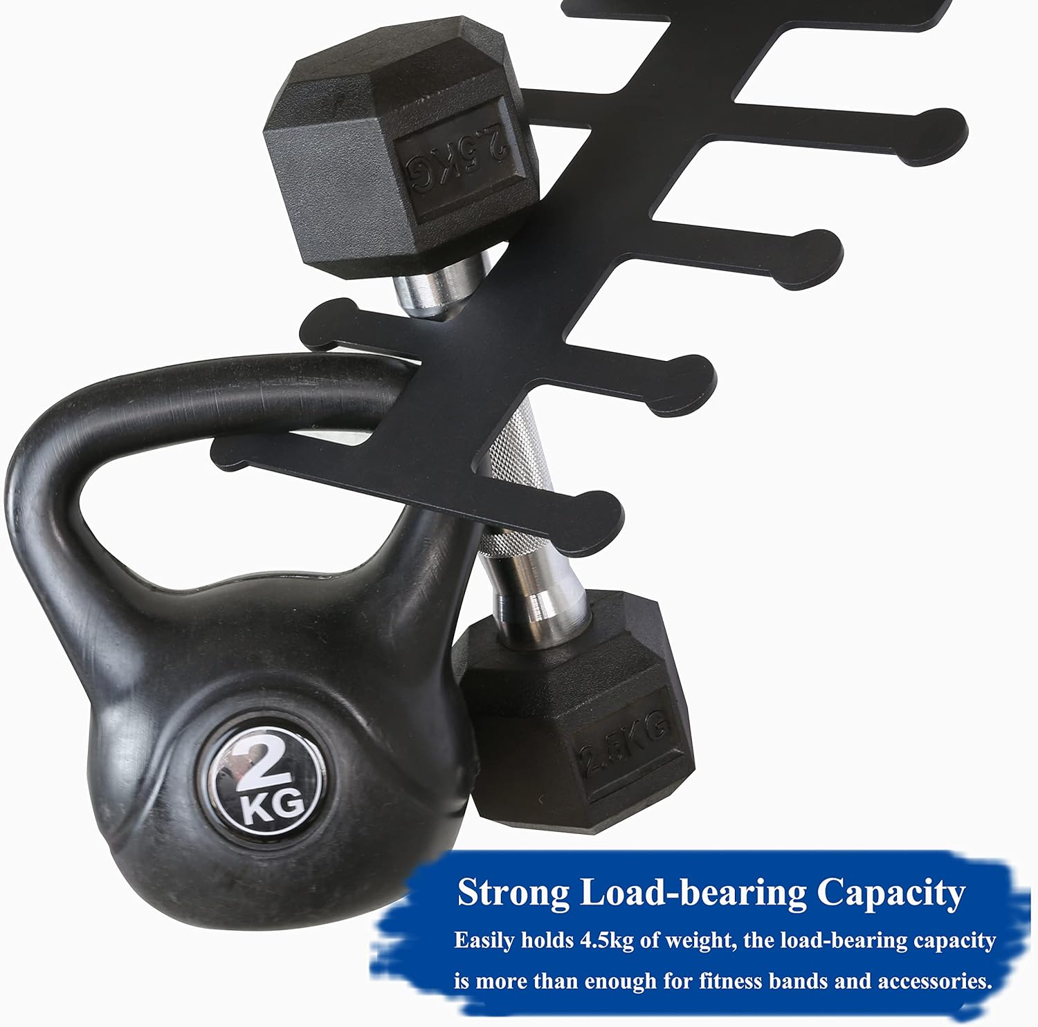 Resistance Rack Band Storage Hanger Gym Equipment Organizer Pull up Bands Jump Ropes, Storage Rack for Home Gym image number 4