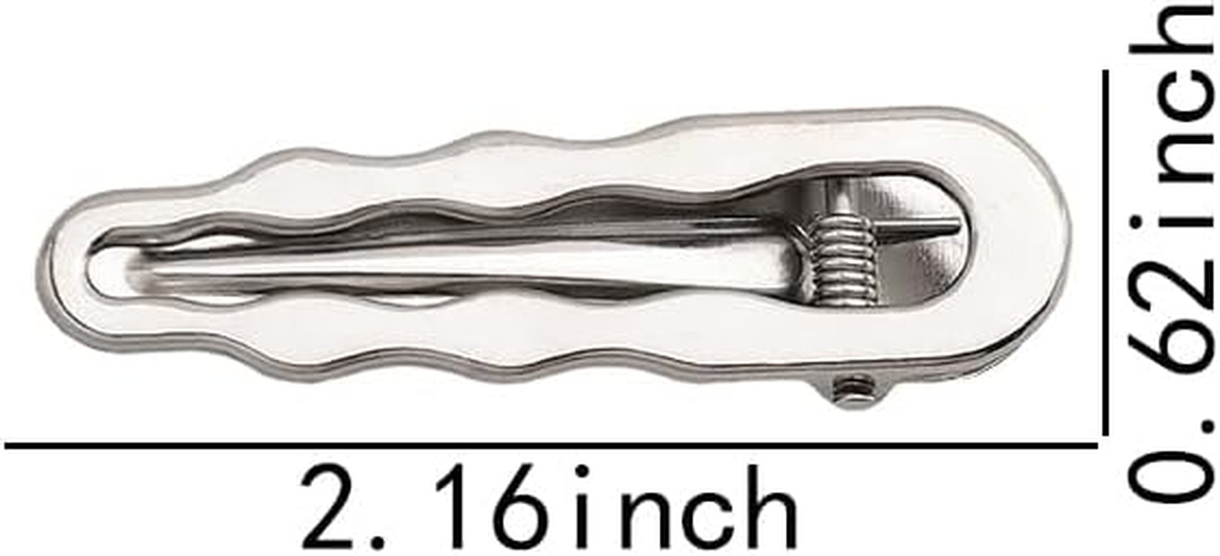 Silver Alligator Hair Clips Y2K Metal Clips for Hair Alligator Barrettes Duck Billed No Bend Hair Clips for Women Girls No Crease Hair Pins Hairpins Hairclips 10 PC Minimalist Hair Accessories - Silver image number 2