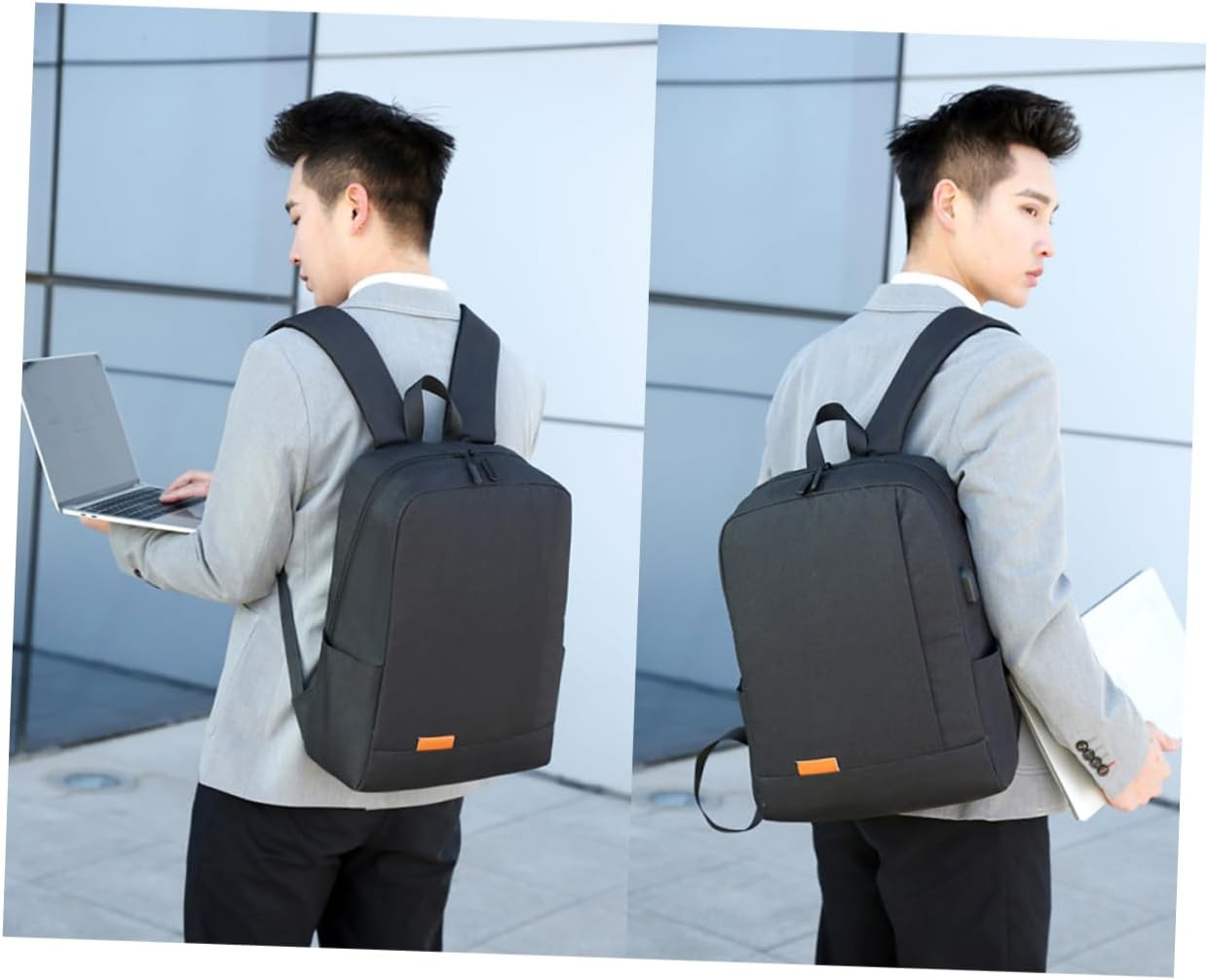 Amosfun 1Pc Backpack Laptop Bags Unisex Laptop Bag USB Interface Backpack Casual Backpack Bookbag Casual Schoolbag Universal Men and Women