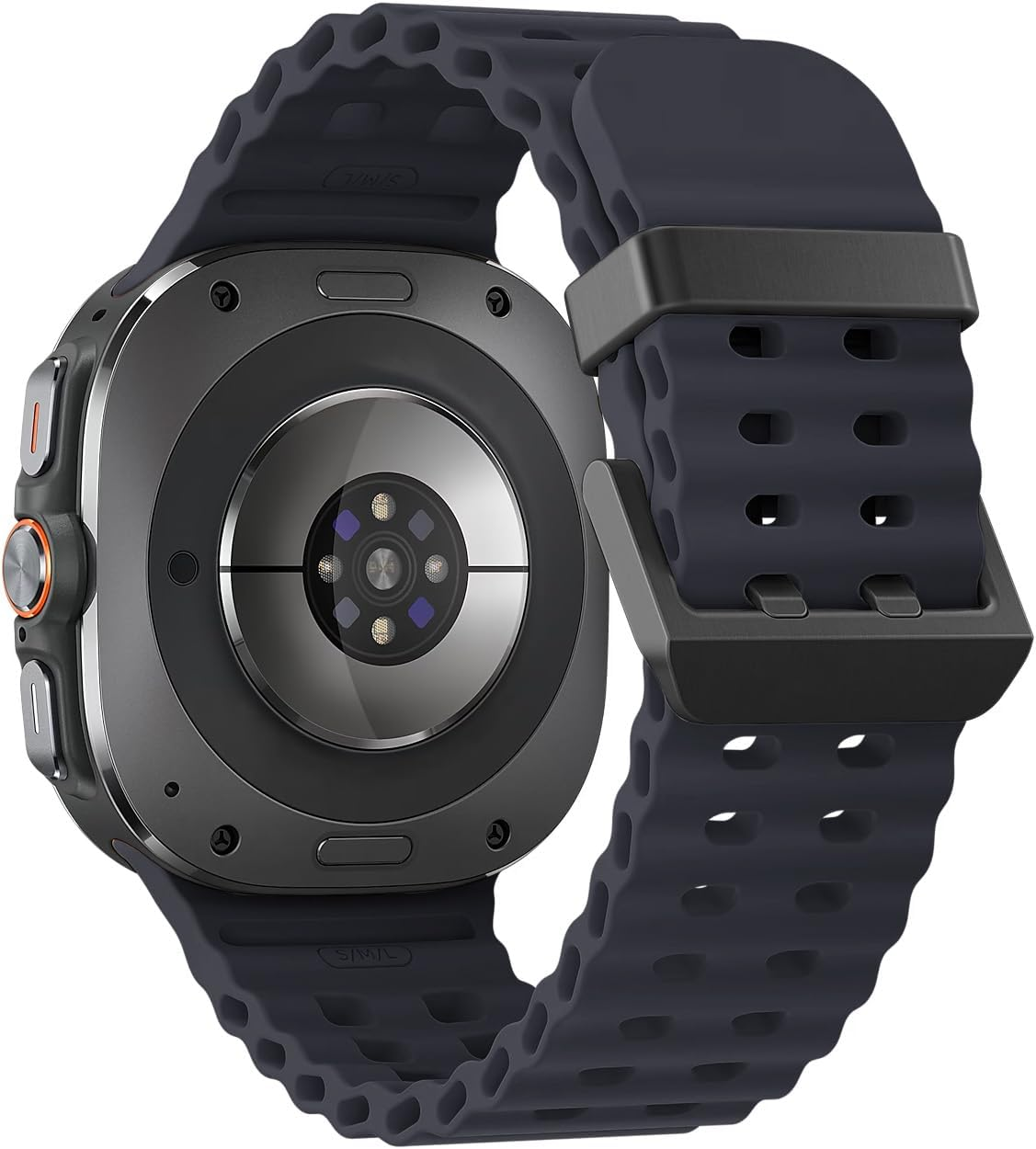 Ocean Bands for Samsung Galaxy Watch Ultra 2/Ultra 2025 2024 Women Men,Silicone Breathable Bracelet Wristband for Samsung Galaxy Watch 8/7 Ultra 47Mm - Black image number 5