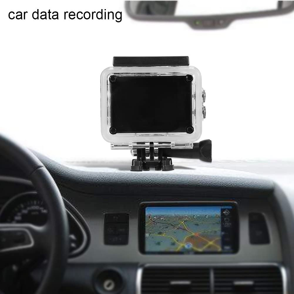 Mini Action Camera, 7 Colors 1080P HD 30M Underwater Waterproof Sports Camera DV, Digital Video Camera with Waterproof Shell, Mounting Kit for Outdoor Sports, Home Security, Driving Record(White) image number 3