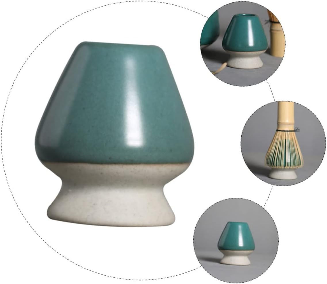 SHOWERORO Japanese Style Matcha Whisk Holder Ceramic Decorative Matcha Powder Cup for Japanese Matcha Preparation Matcha Whisk Stand for Traditional Tea Ceremony image number 6