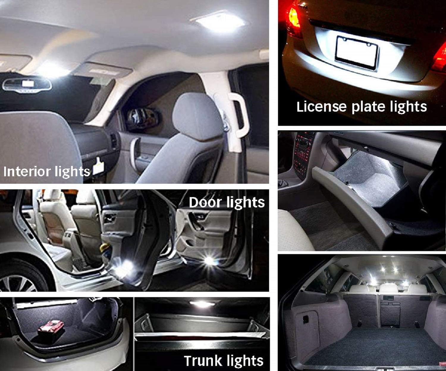 HOCOLO 4X Autobulbs Festoon C5W Led Bulbs 39Mm 6000K Xenon White Light 4-SMD 5730 for Car Interior Light Dome License Number Plate Side Door Map Courtesy Footwell Lamps (39MM 4-SMD Decoder) image number 6