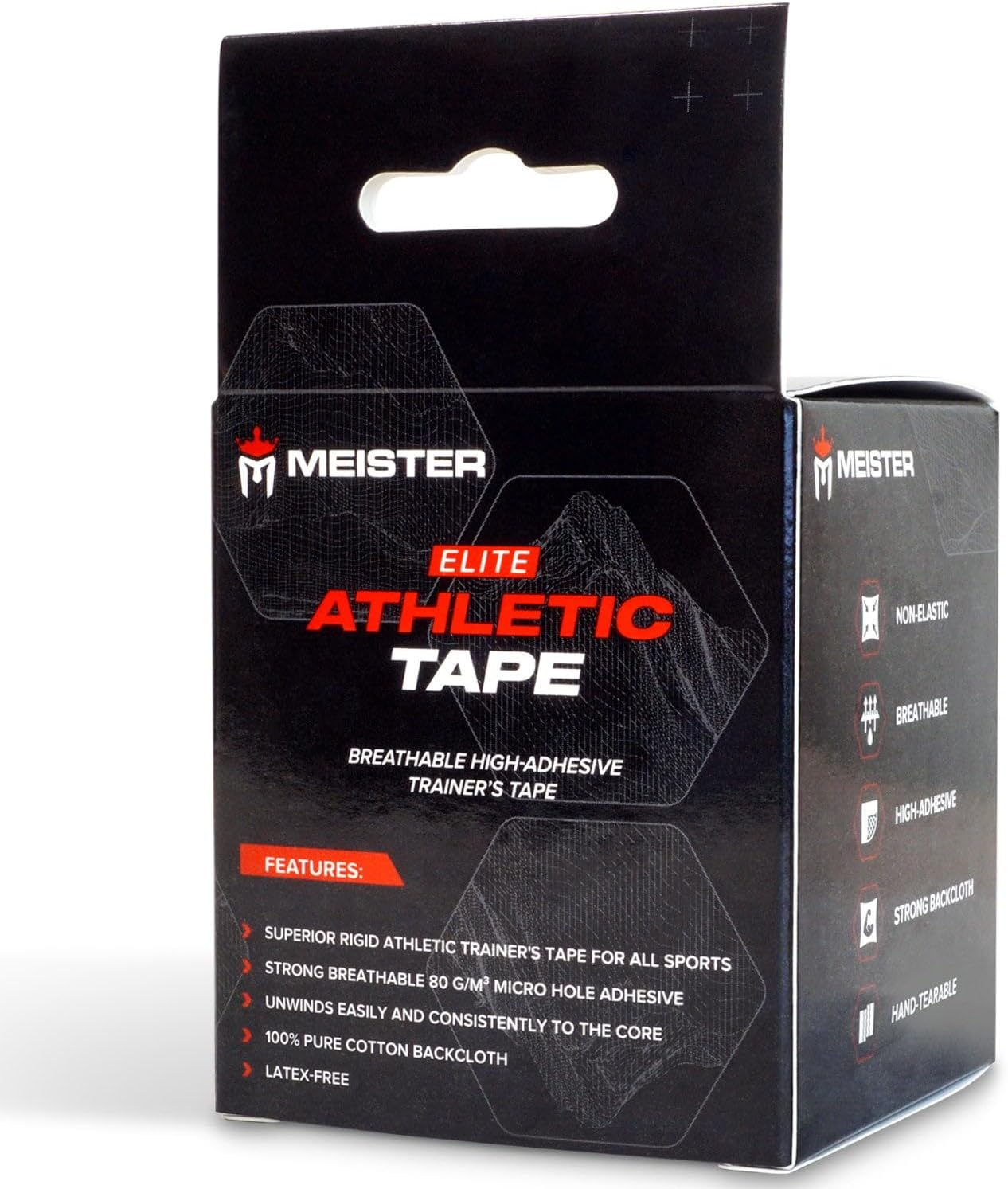 Meister Elite Athletic Tape - Breathable High-Adhesive Trainer'S Tape - 2 Roll Pack - Pride Flag - Pride Flag image number 3