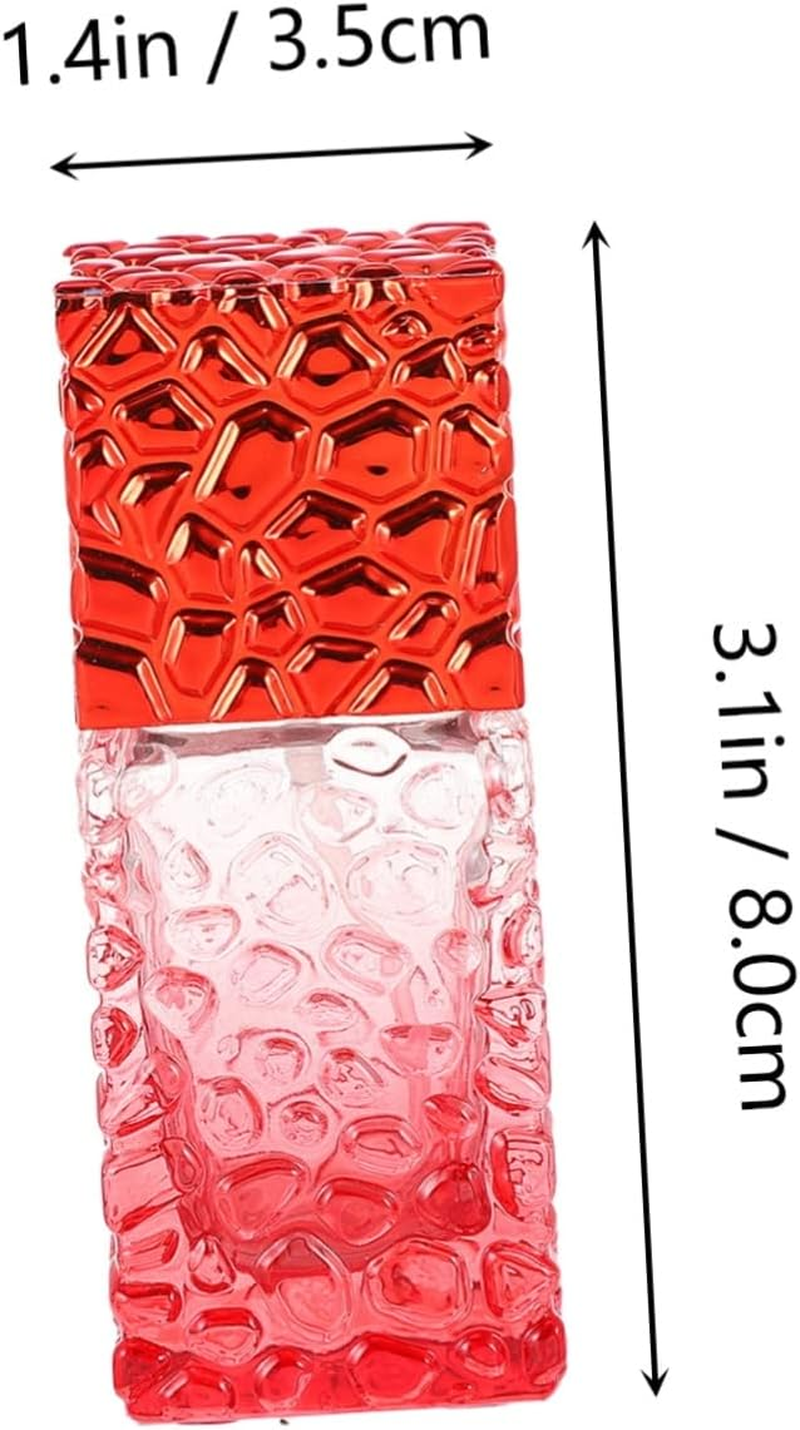 Mikinona Glass Perfume Spray Bottle 4 Pack 27Ml Refillable Perfume Dispenser for Travel and Daily Use Red