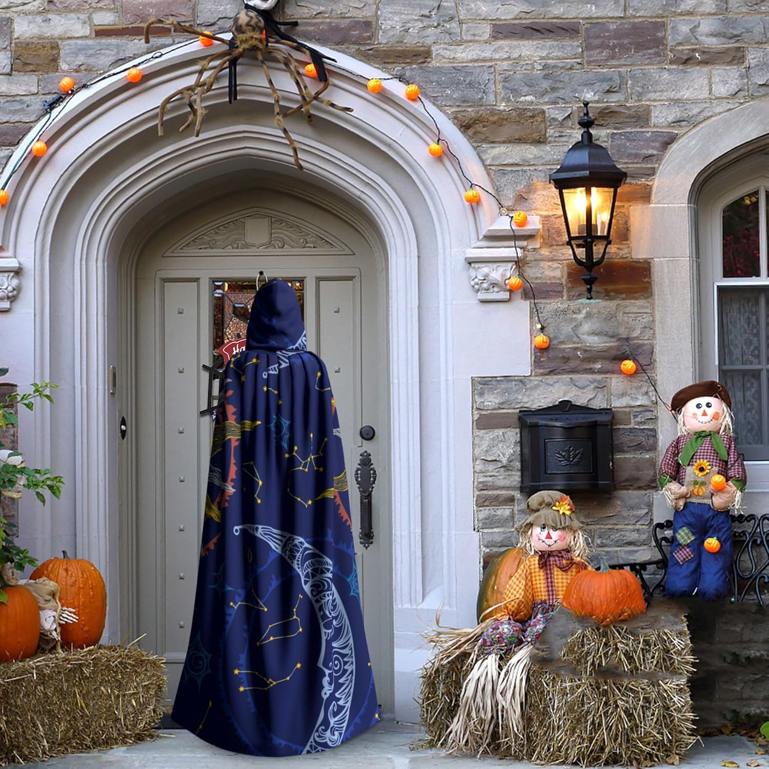 YETTA YANG Halloween Hooded Robe Cloak for Adult Men Women Christmas Hoodies Cape Cosplay Cosplay Costumes - Pagan Witch Moth image number 5