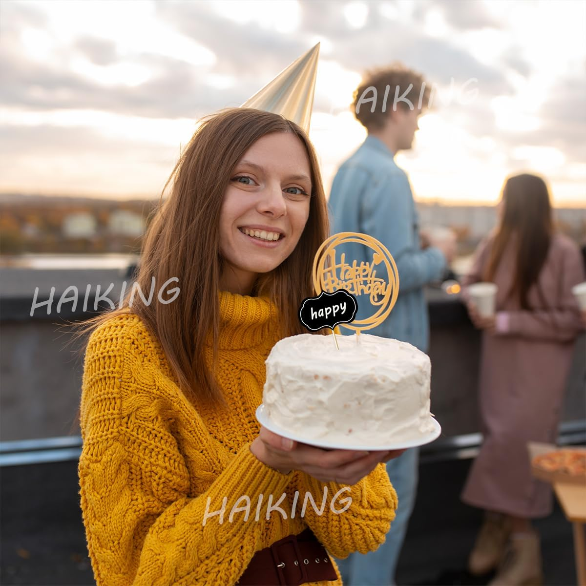 HAIKING Mini Food Flags, 50 PCS Black Buffet Food Labels for Appetizer, Salad, Parties Table and Dinner Decoration (8.9 X 14 Cm/3.5 X 5.51 In)