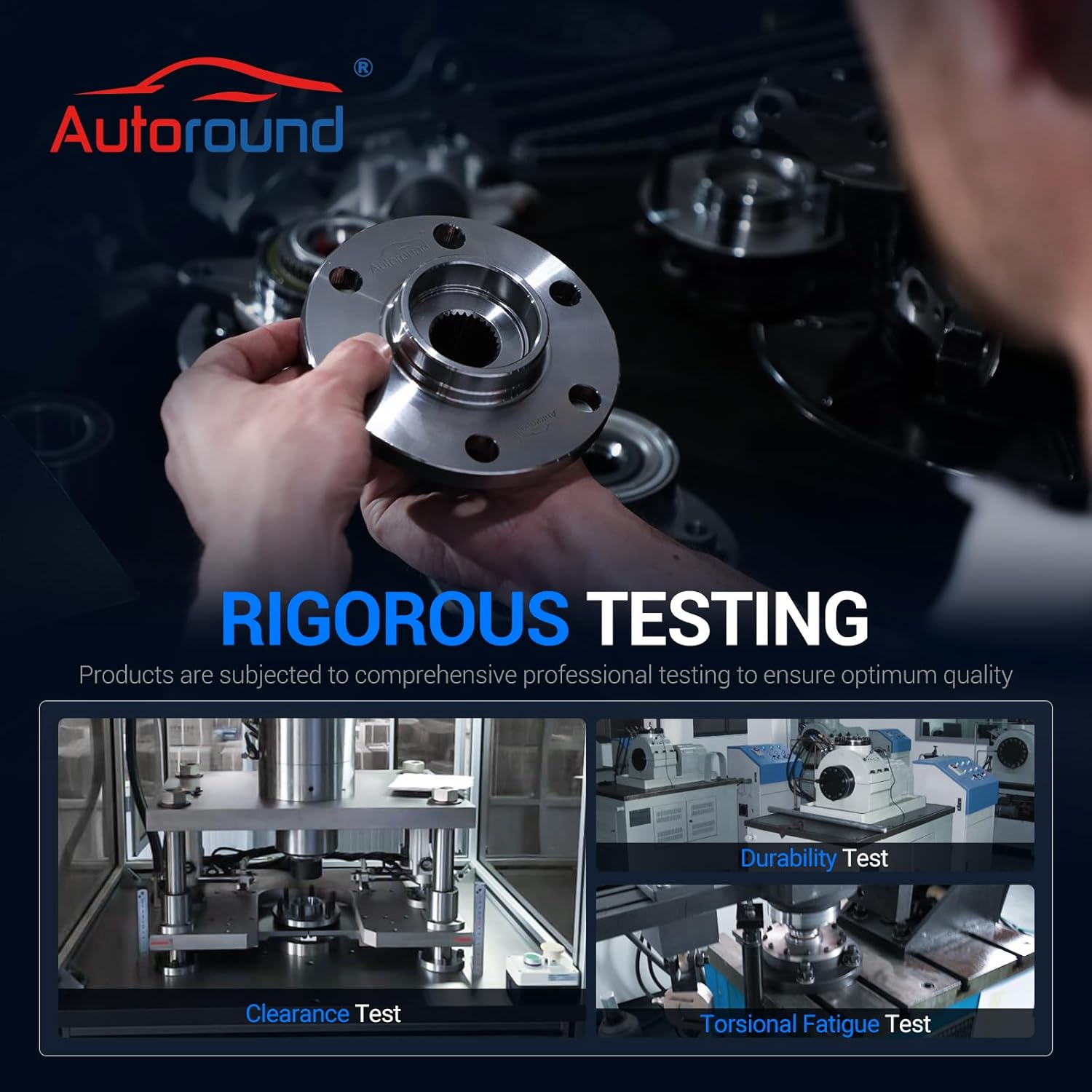 Autoround 515145 Front 4WD Wheel Hub and Bearing Assembly Compatible with 11-20 Chevrolet Silverado 2500/3500 HD, 11-20 GMC Sierra 2500/3500 HD 8 Lugs W/Abs image number 3