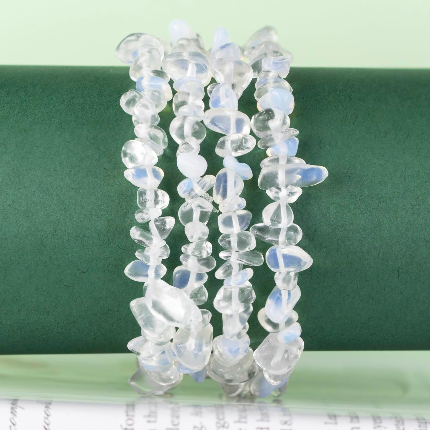 260Pcs Natural Clear Crystal Beads Chips 5Mm to 8Mm Irregular Gemstone Beads with Holes DIY for Bracelet Necklace Earrings Jewellery Making Craft 32 Inch image number 2