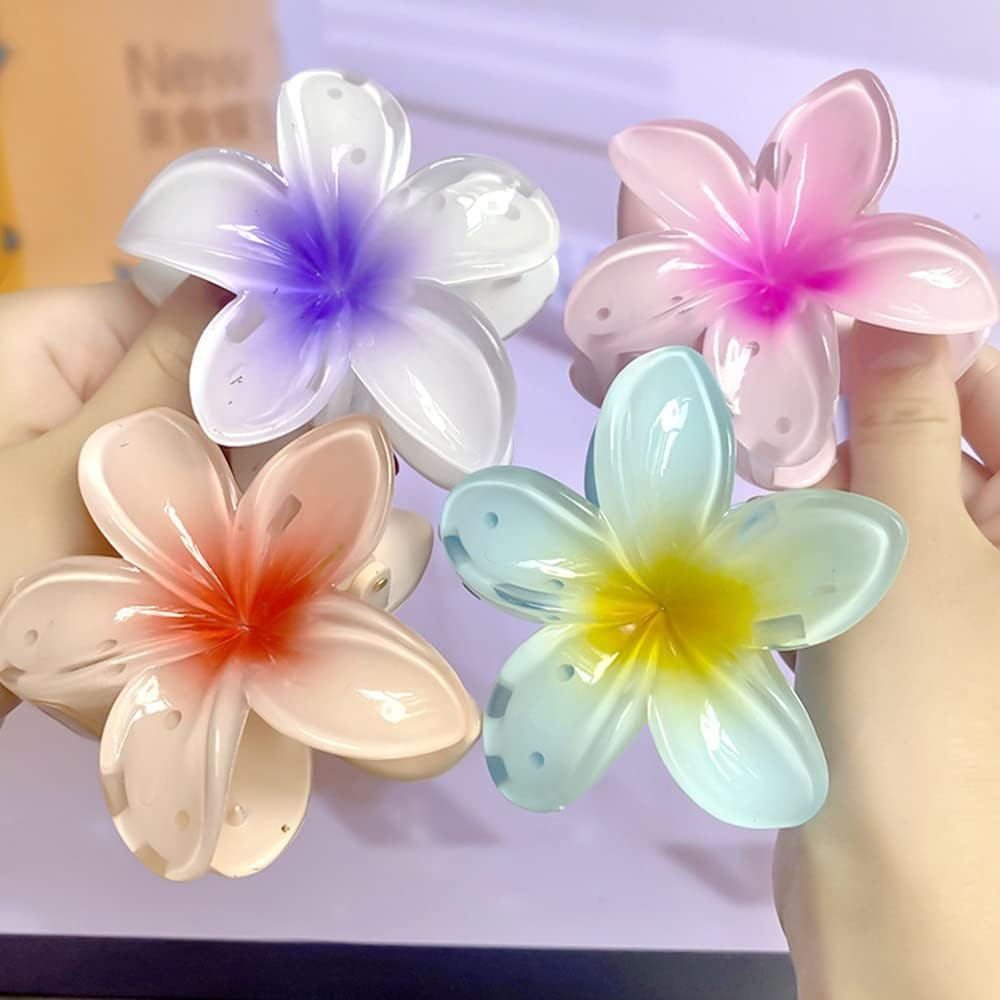 ZSPERKLA Pack of 6 Flower Hair Clips for Thick Thin Hair, Non-Slip Acrylic Hair Clips Large Hair Clips for Women Girls Hair Styling Accessories image number 6